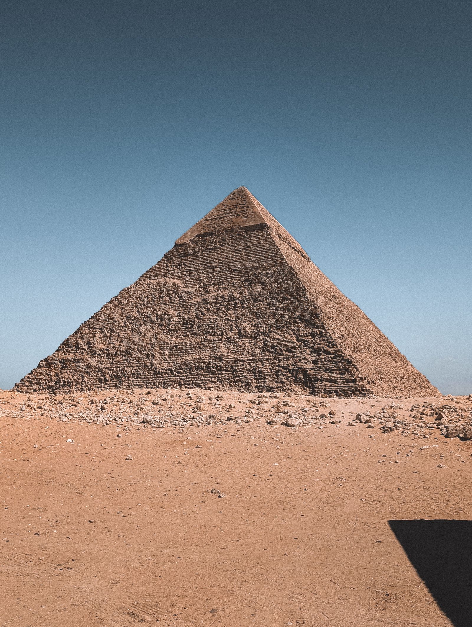 Pyramids under open sky